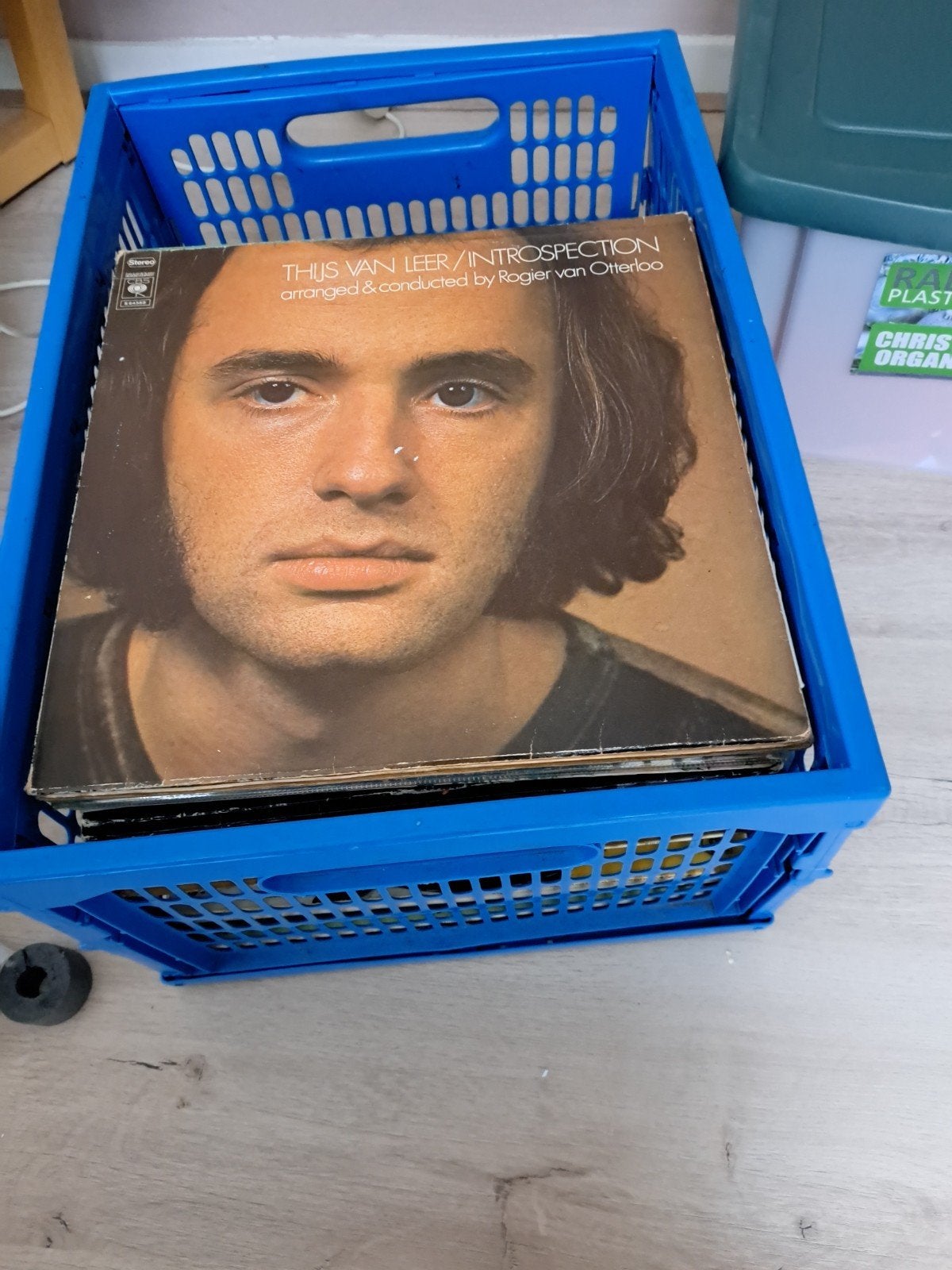 krat met lps, Verzamelen, Ophalen, Gebruikt