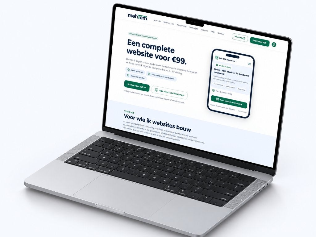 Website laten maken | Nu €49 i.p.v. €99 | Alles geregeld, Webdesign