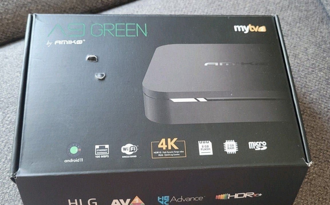 Amiko A9 green Android mediaspeler, Audio, Tv en Foto, Mediaspelers, Ophalen of Verzenden, Zo goed als nieuw