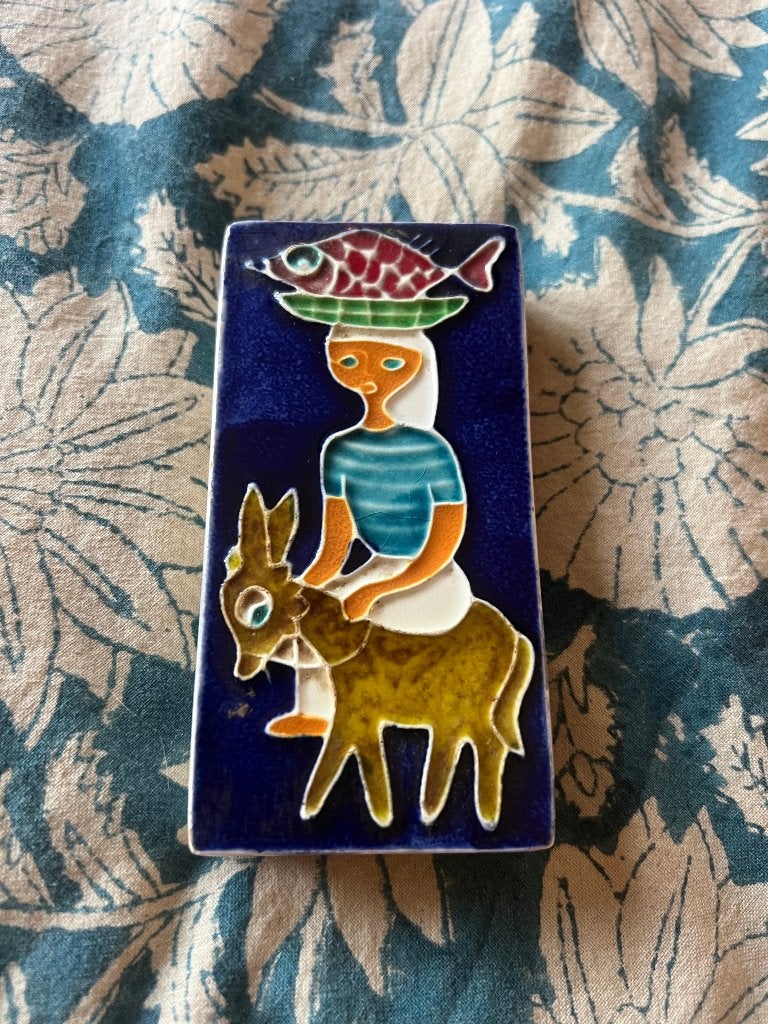 Vintage retro keramiek luciferdoosje doos Creazione Luciano, Verzamelen, Rookartikelen, Aanstekers en Luciferdoosjes, Ophalen of Verzenden