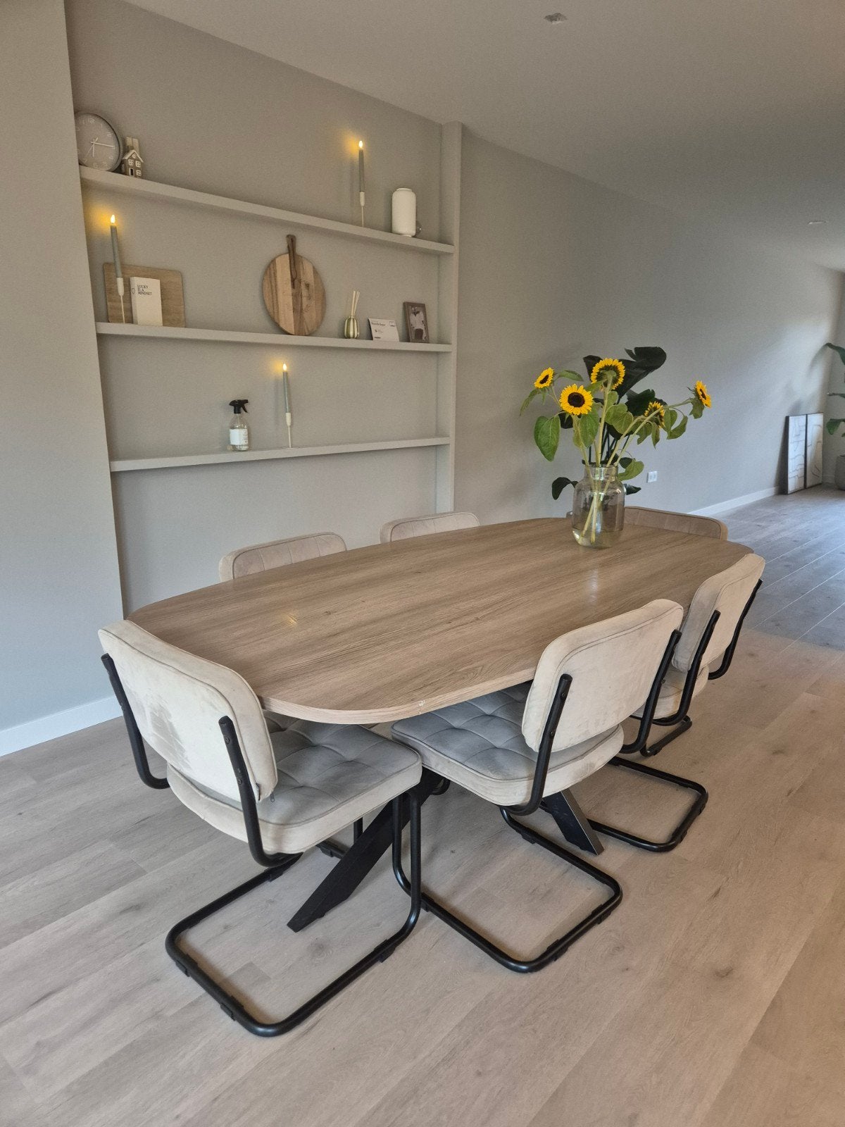 Deens Ovaal Eettafel 180x100 cm - Gewrapt, Huis en Inrichting, Ophalen, Gebruikt, 100 tot 150 cm, Vijf personen of meer
