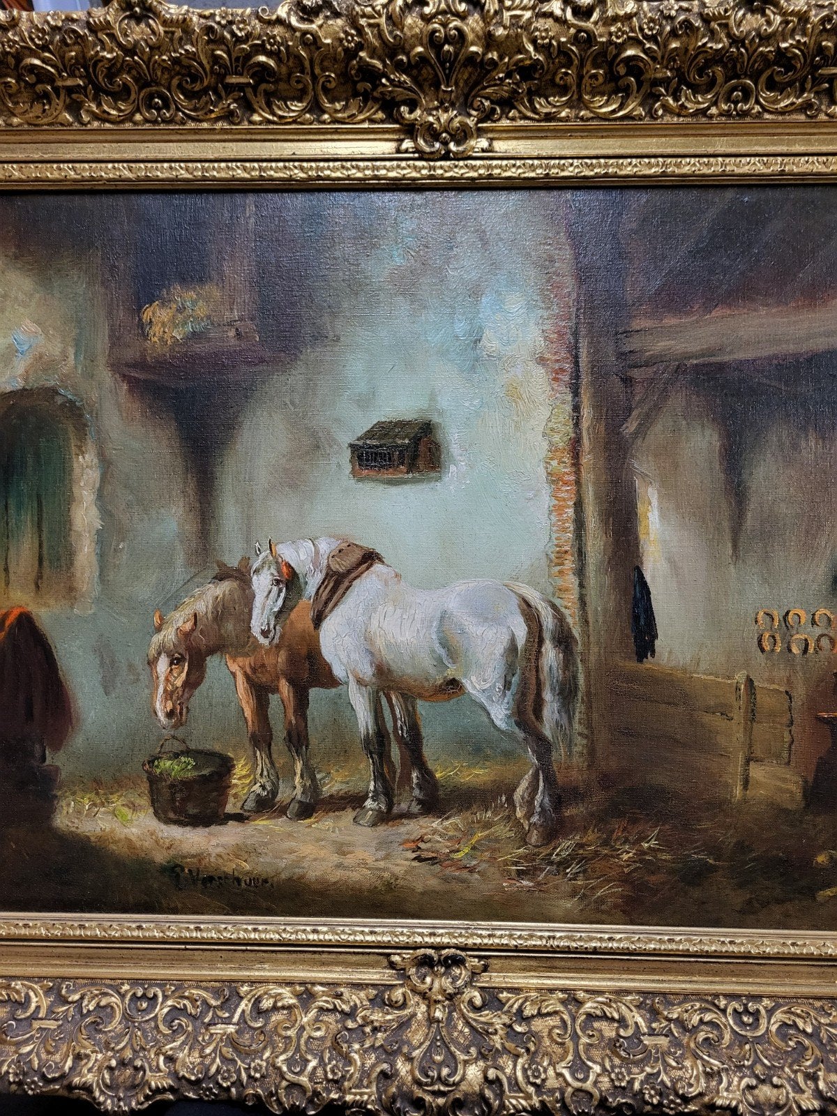 Sfeervol schilderij van Cor Bouter ong. 100 jaar oud, Ophalen of Verzenden