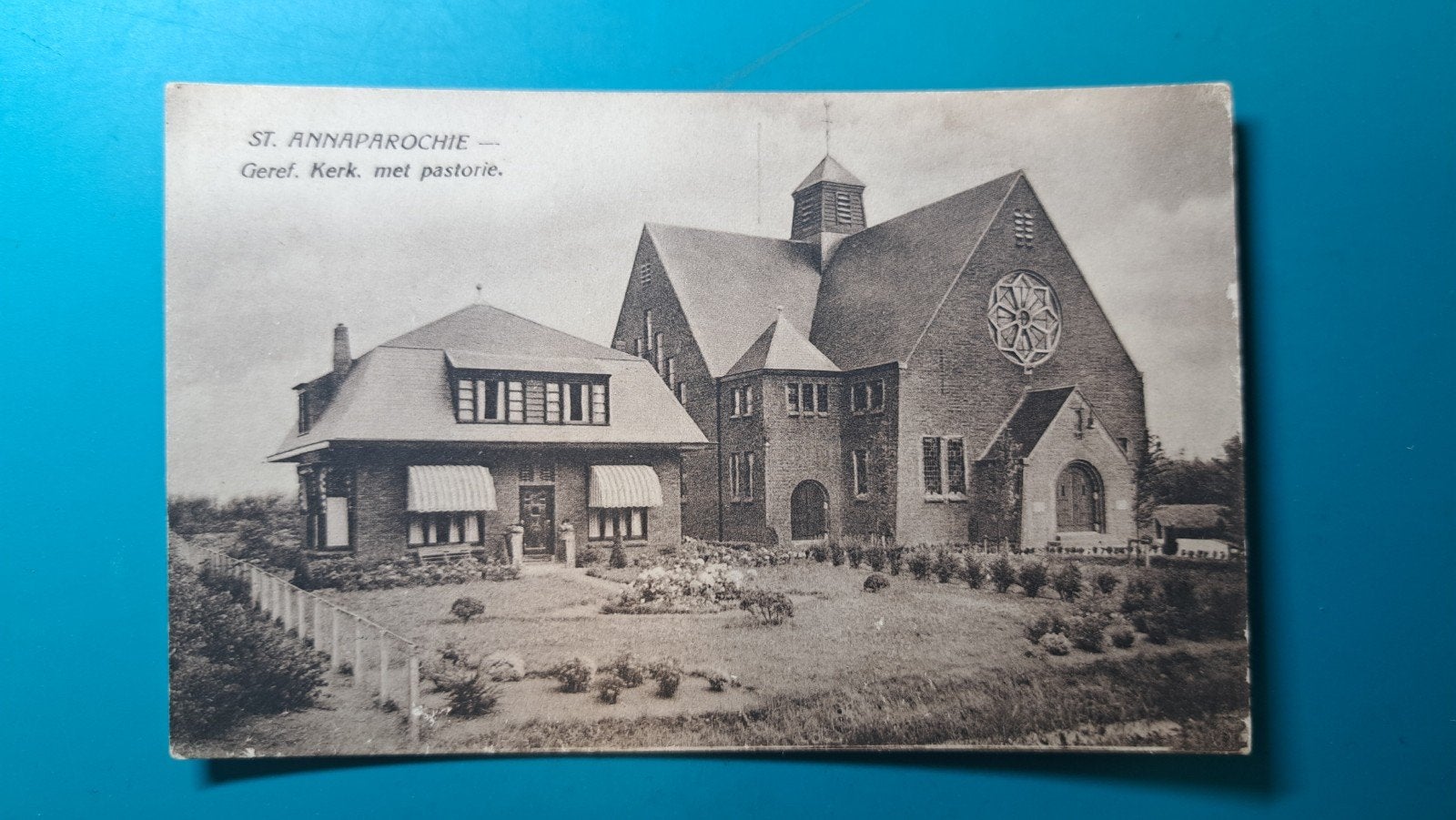 St Annaparochie geref kerk met pastorie, Verzenden, Voor 1920, Ongelopen, Friesland