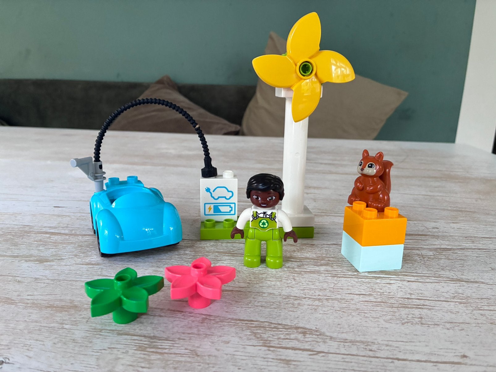 Duplo set elektrische auto (compleet), Ophalen of Verzenden, Zo goed als nieuw, Duplo