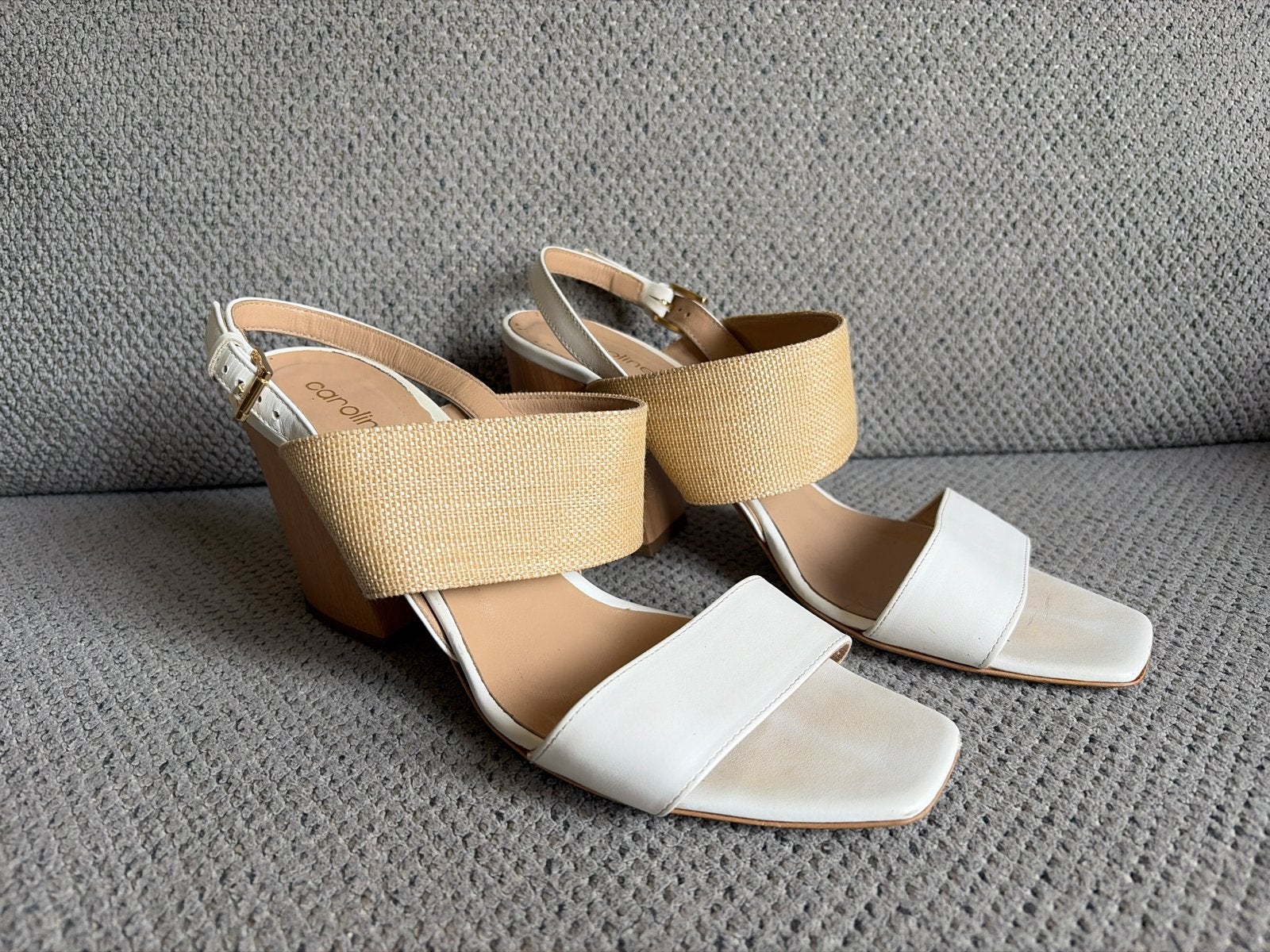 Caroline Biss sandalen maat 41, Ophalen of Verzenden, Gedragen, Wit, Sandalen of Muiltjes