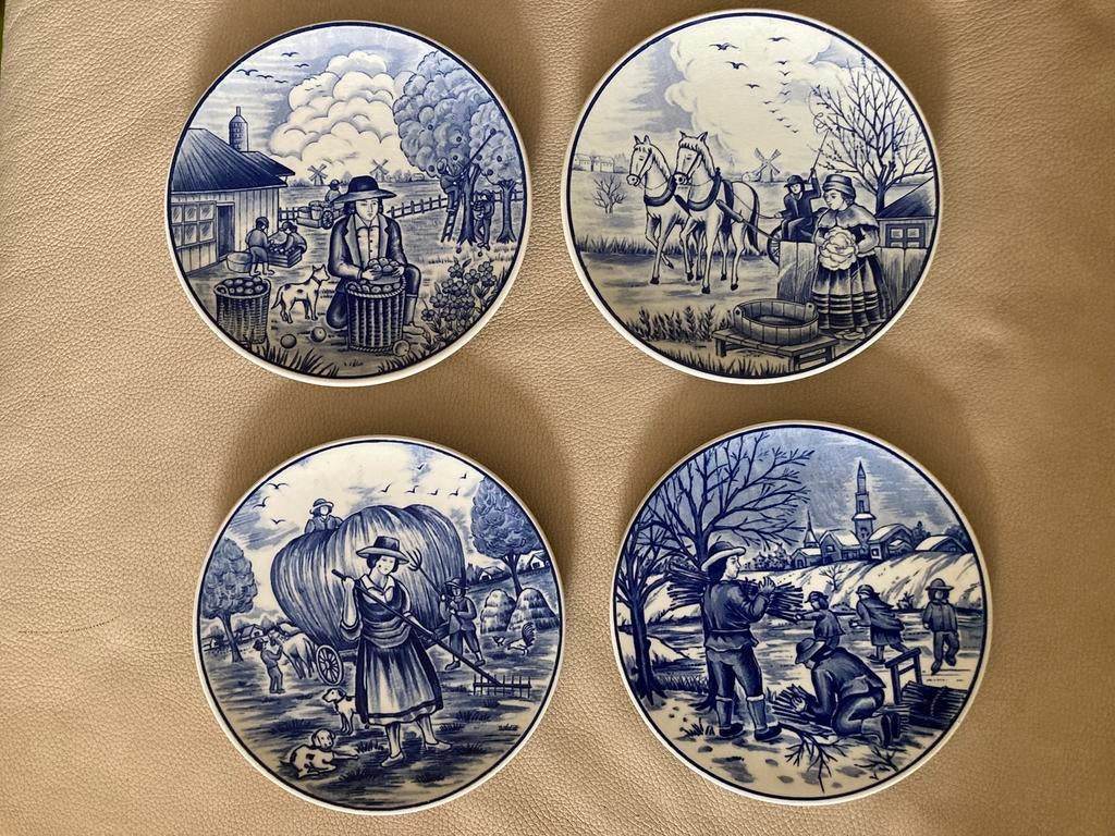 Delfts blauw 4 seizoenen, Antiek en Kunst, Ophalen