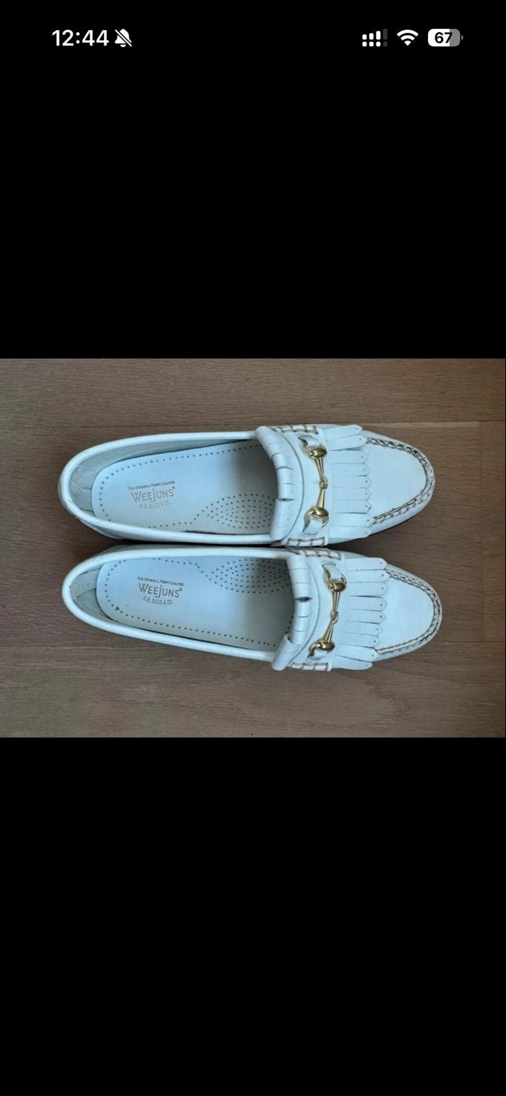 Witte WeeJuns instappers / loafers / mocassins maat 37, Ophalen of Verzenden, Gedragen, Wit, Instappers