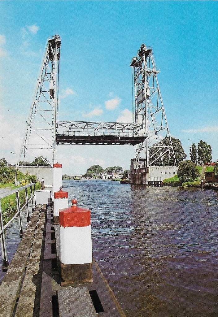 Alphen aan de rijn hefbrug gelopen ansichtkaart ( 744 ), Ophalen of Verzenden, 1980 tot heden, Gelopen, Zuid-Holland