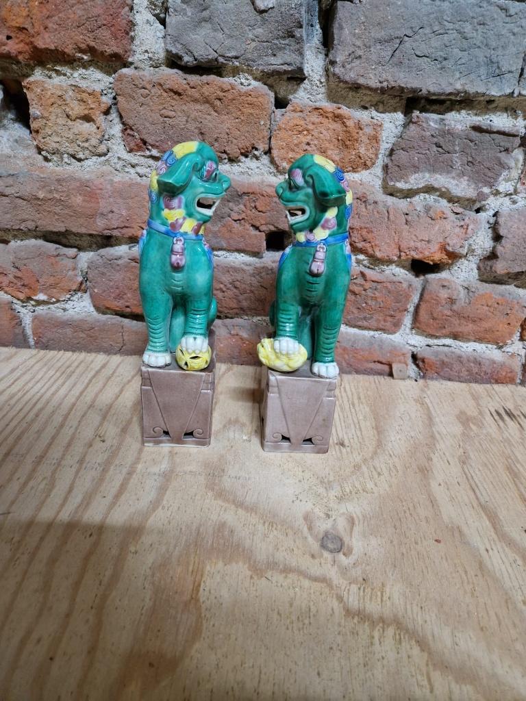 Paar Chinese Foo Dogs / Boeddhistische leeuwen, Ophalen, Zo goed als nieuw, Dier