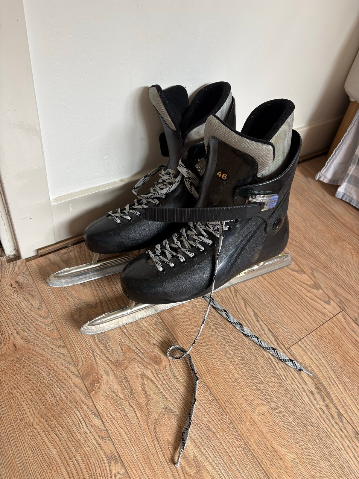 Zwarte Noren schaatsen, maat 46, Sport en Fitness, Schaatsen, Ophalen of Verzenden, Gebruikt, Noren