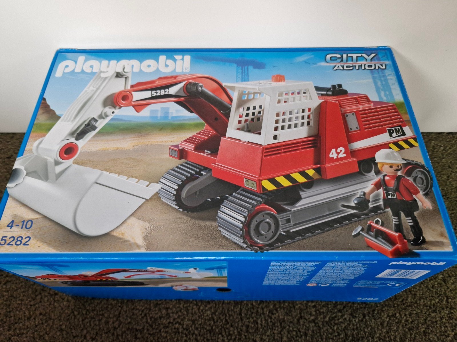 Playmobil City Action Graafmachine 5282 met doos, Ophalen of Verzenden, Zo goed als nieuw, Jongen of Meisje