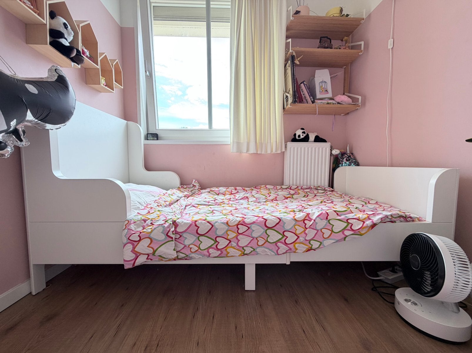 Compleet Ikea Busunge meegroeibed - beschikbaar tot 13 juli, Ophalen, 70 tot 85 cm, Zo goed als nieuw, Lattenbodem