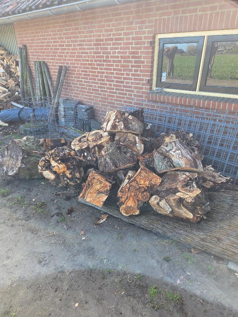 Wilgen blokken, Minder dan 3 m³, Ophalen, Overige houtsoorten, Blokken