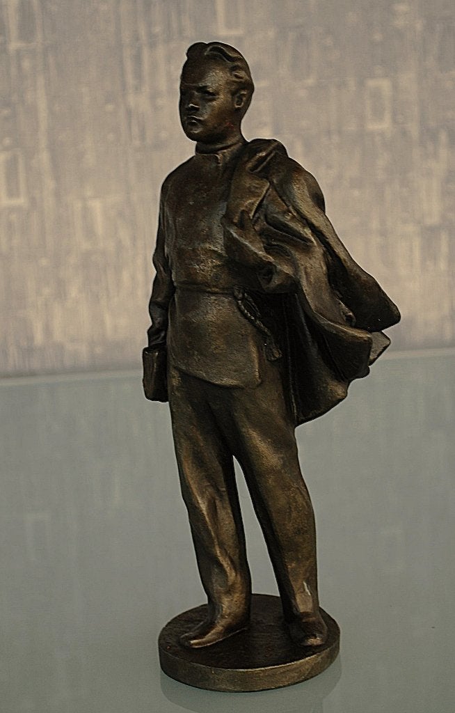 Lenin als teenager 2,5 kilo - Gesigneerd beeld Vintage CCCP, Ophalen of Verzenden