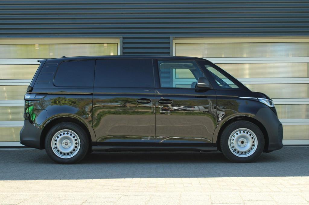 Volkswagen ID. Buzz Cargo 286pk Economy Business 79 kWh | Ac, Auto's, Bestelauto's, Automaat, 12 maanden, Zwart, Volkswagen