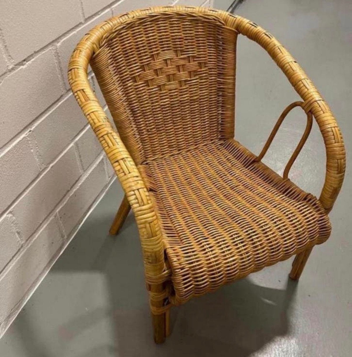 Stoeltje, Huis en Inrichting, Stoelen, Ophalen, Zo goed als nieuw, Bruin, Eén