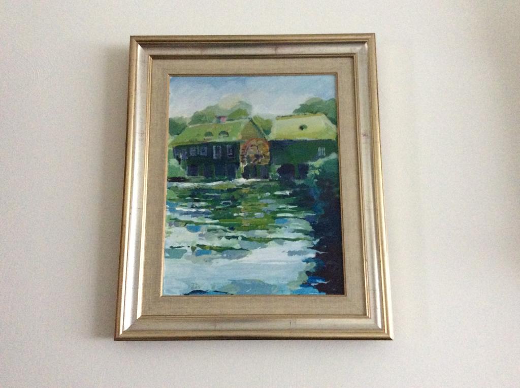 Olieverf schilderij van de watermolen te Nuenen e.a., Ophalen, Gebruikt, Schilderij