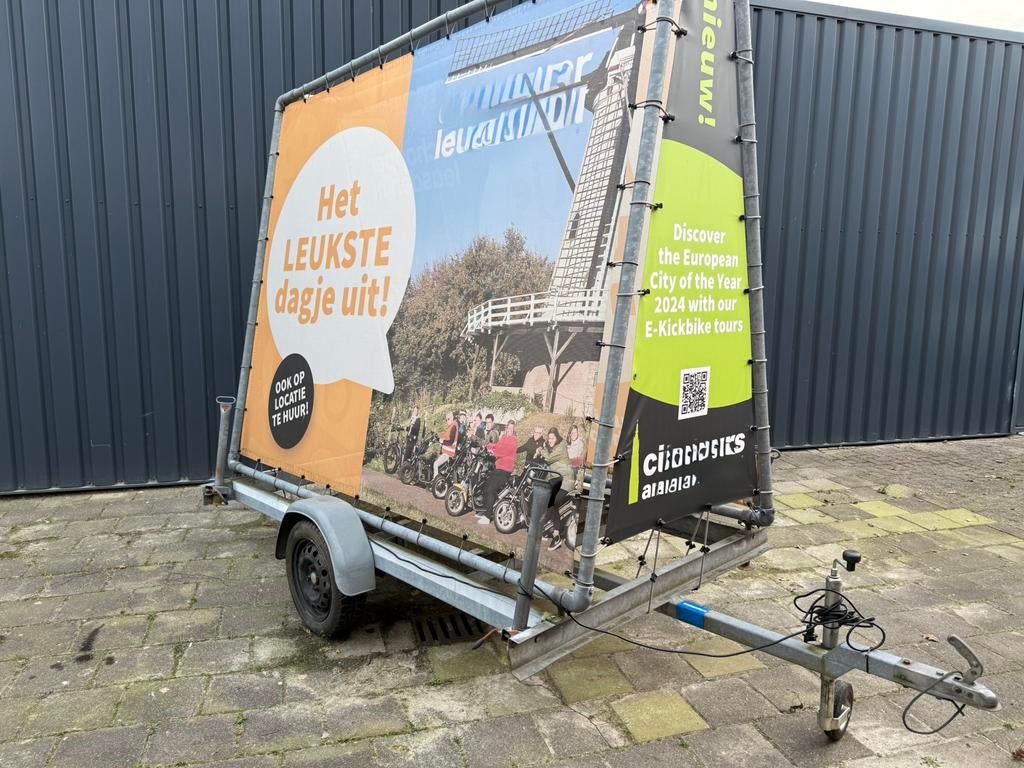 Reclame aanhanger, goedkope marketing van je bedrijf/event, Auto diversen, Aanhangers en Bagagewagens, Ophalen, Gebruikt