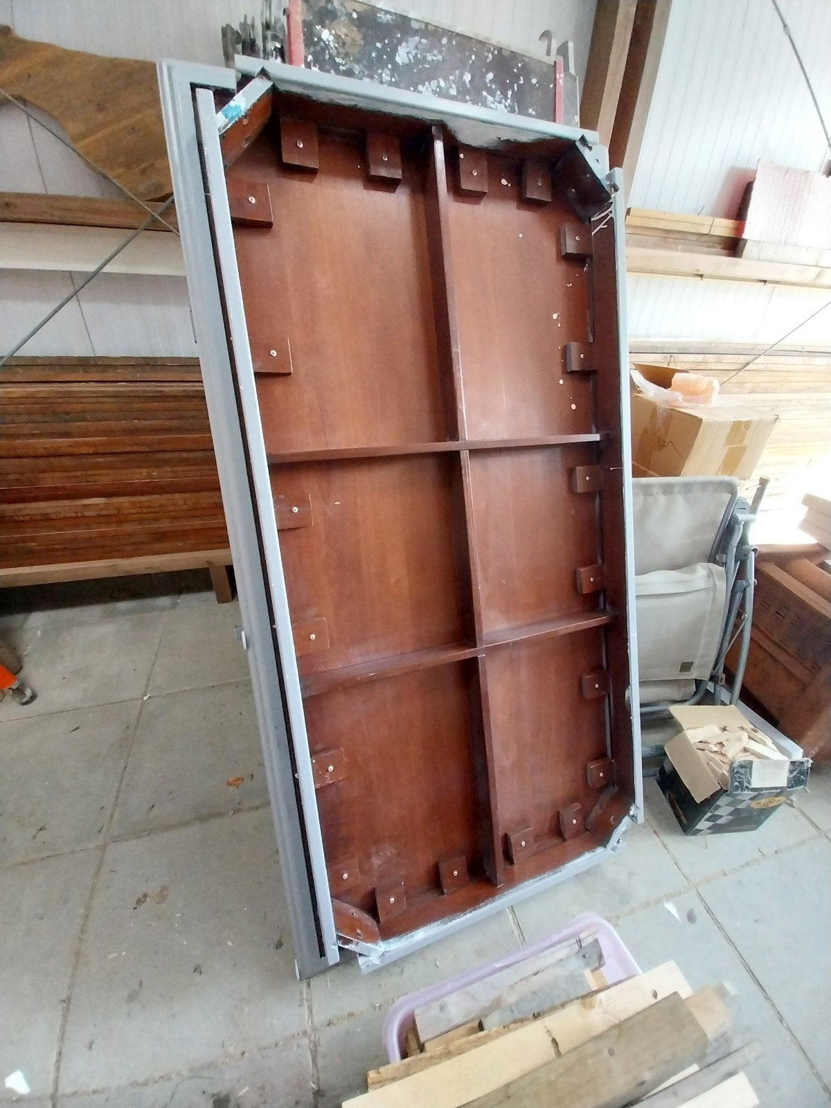 Mahonie tafel zeer degelijk, Ophalen, 50 tot 100 cm, Zo goed als nieuw, 150 tot 200 cm