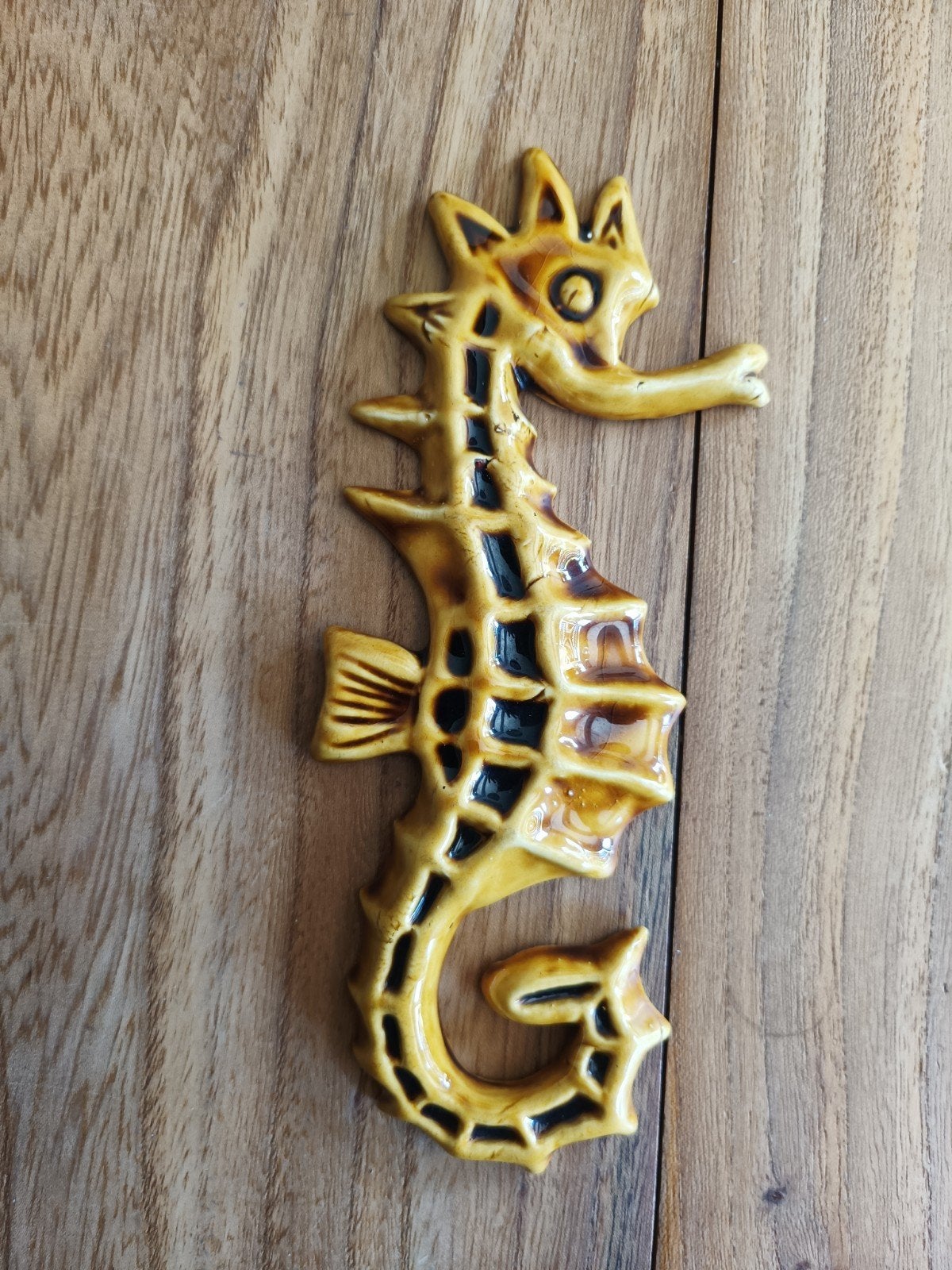 Vintage Keramiek Zeepaardje Wandhanger Jaren 60/70, Antiek en Kunst, Ophalen of Verzenden