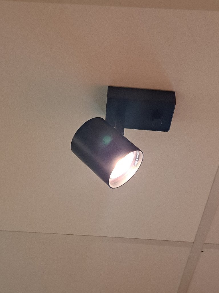 diverse spotjes plus box vol lampen, Ophalen, Zo goed als nieuw, Metaal, Opbouwspot