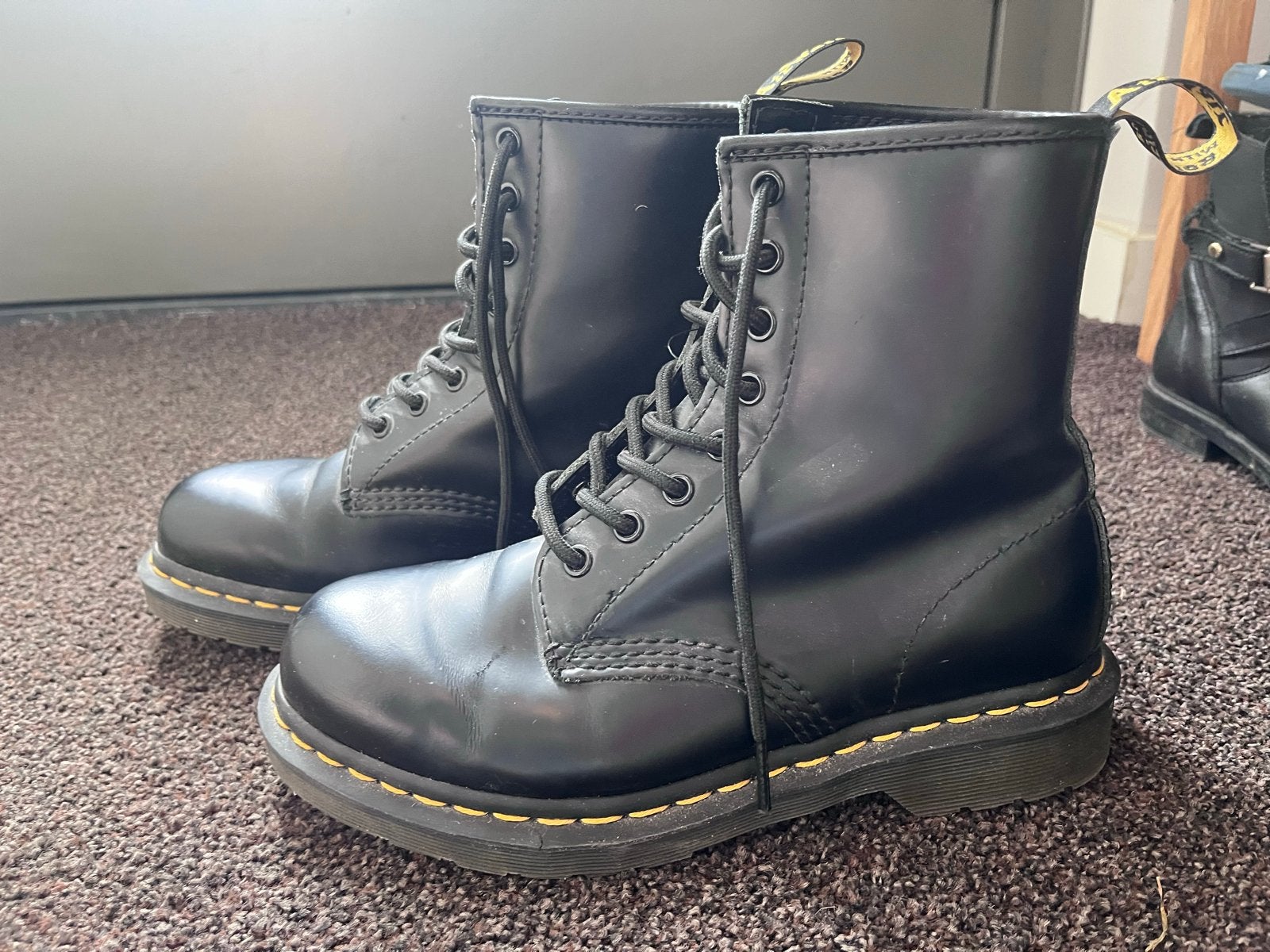 Dr. Martens 1460 Smooth Leer Laarzen Zwart - Maat 38, Verzenden, Gedragen, Zwart, Lage of Enkellaarzen