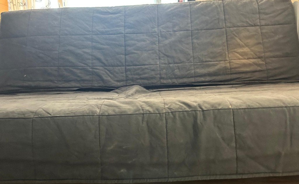 IKEA BEDDINGE slaapbank 140x200 grijs, Ophalen, Gebruikt, Tweepersoons, 140 cm