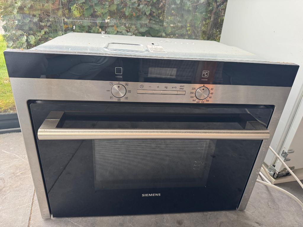 Stoomoven Siemens met ook gewone ovenfunctie, Witgoed en Apparatuur, Ophalen, 45 tot 50 cm, Gebruikt, Hete lucht
