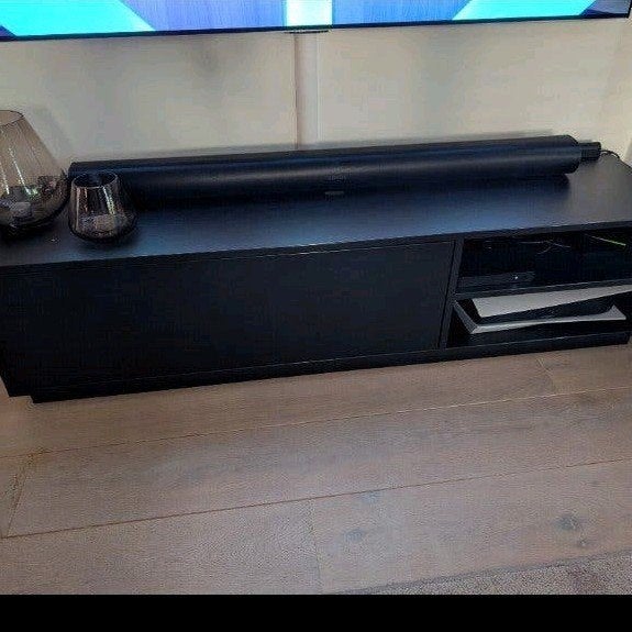 tv-meubel zwart, Ophalen, Overige materialen, 150 tot 200 cm, Zo goed als nieuw