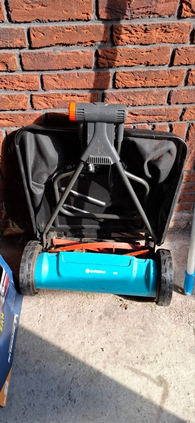 Gardena 400 Handgrasmaaier met Opvangbak, Tuin en Terras, Ophalen, Gebruikt, Handgrasmaaier, Opvangbak