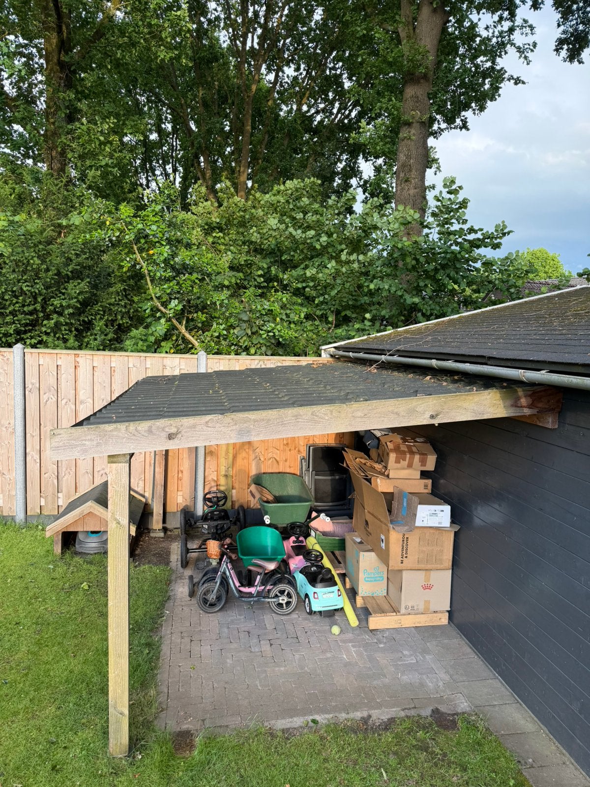 Afdakje / overkapping 2,4 x 3 meter, Tuin en Terras, Ophalen, Gebruikt