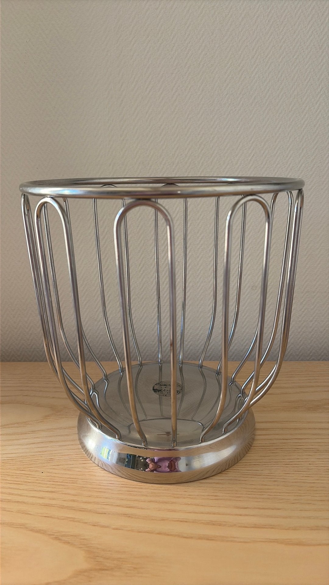 Alessi fruitmand citrusmand rvs, Gebruikt, Mand, Rond, Ophalen of Verzenden