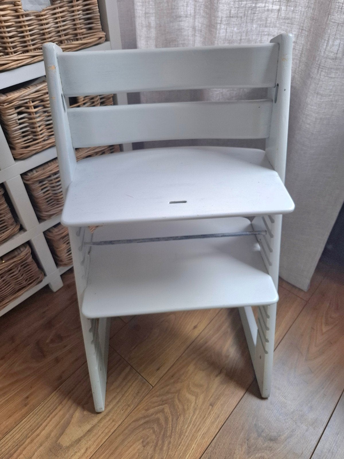 Tripp trapp kinderstoel (meegroeistoel) lichtgrijs., Ophalen, Gebruikt, Meegroeistoel