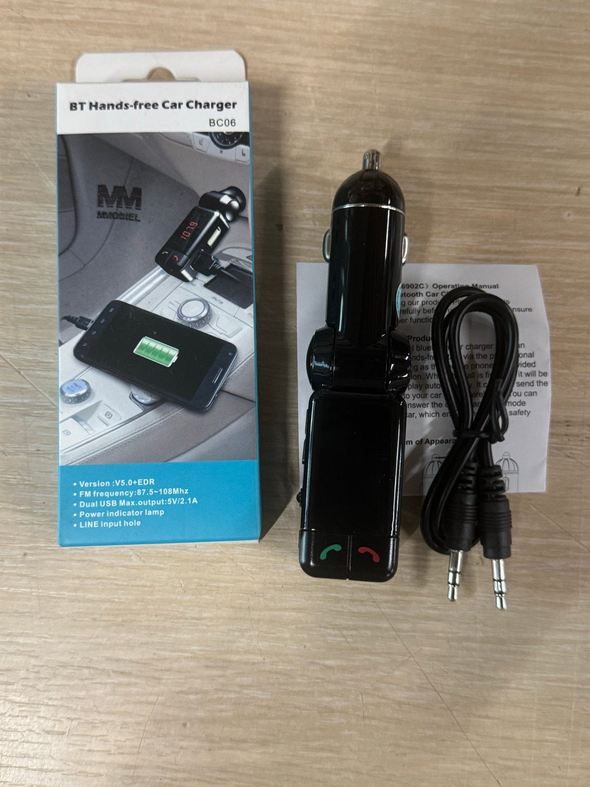 Restpartij 100x BT Handsfree Carkit Oplader - FM Transmitter, Auto diversen, Carkits, MMOBIEL, Nieuw, Kleibultweg 101, Sander@mmobiel.com