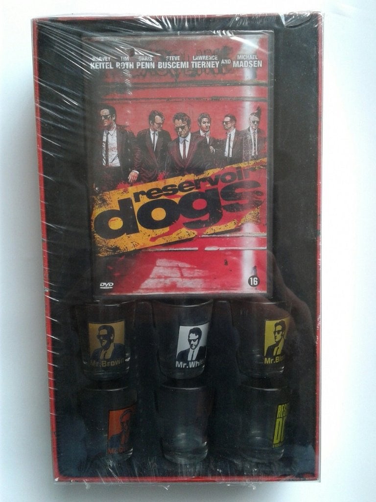 RESERVOIR DOGS DVD en 6 shot glaasjes gesealed, nieuw!, Ophalen of Verzenden, Nieuw, Film, Gebruiksvoorwerp