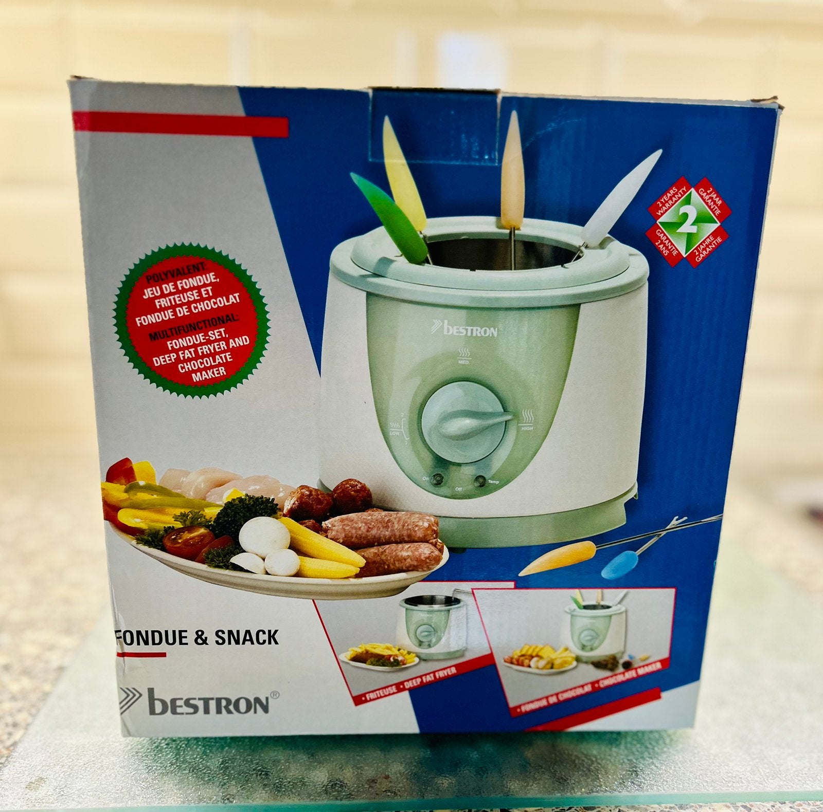 Bestron DF503 fondue & snackpan, Ophalen of Verzenden, Nieuw, Elektrisch, Fonduepan