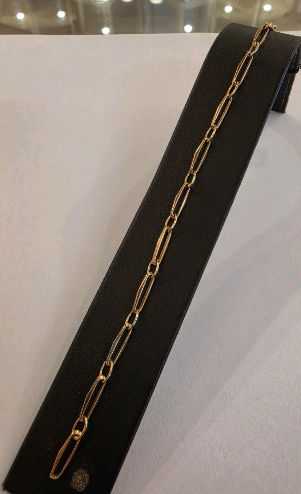 14 karaats gouden closed for ever / paperclip armband, Sieraden, Tassen en Uiterlijk, Armbanden, Ophalen of Verzenden, Zo goed als nieuw