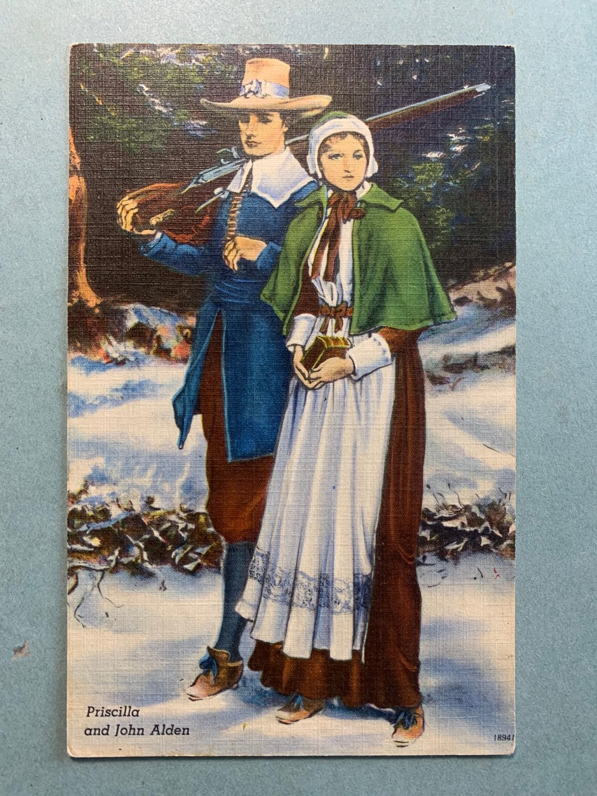Priscilla and John Alden, Ophalen of Verzenden, Voor 1920, Ongelopen, Sterren en Beroemdheden