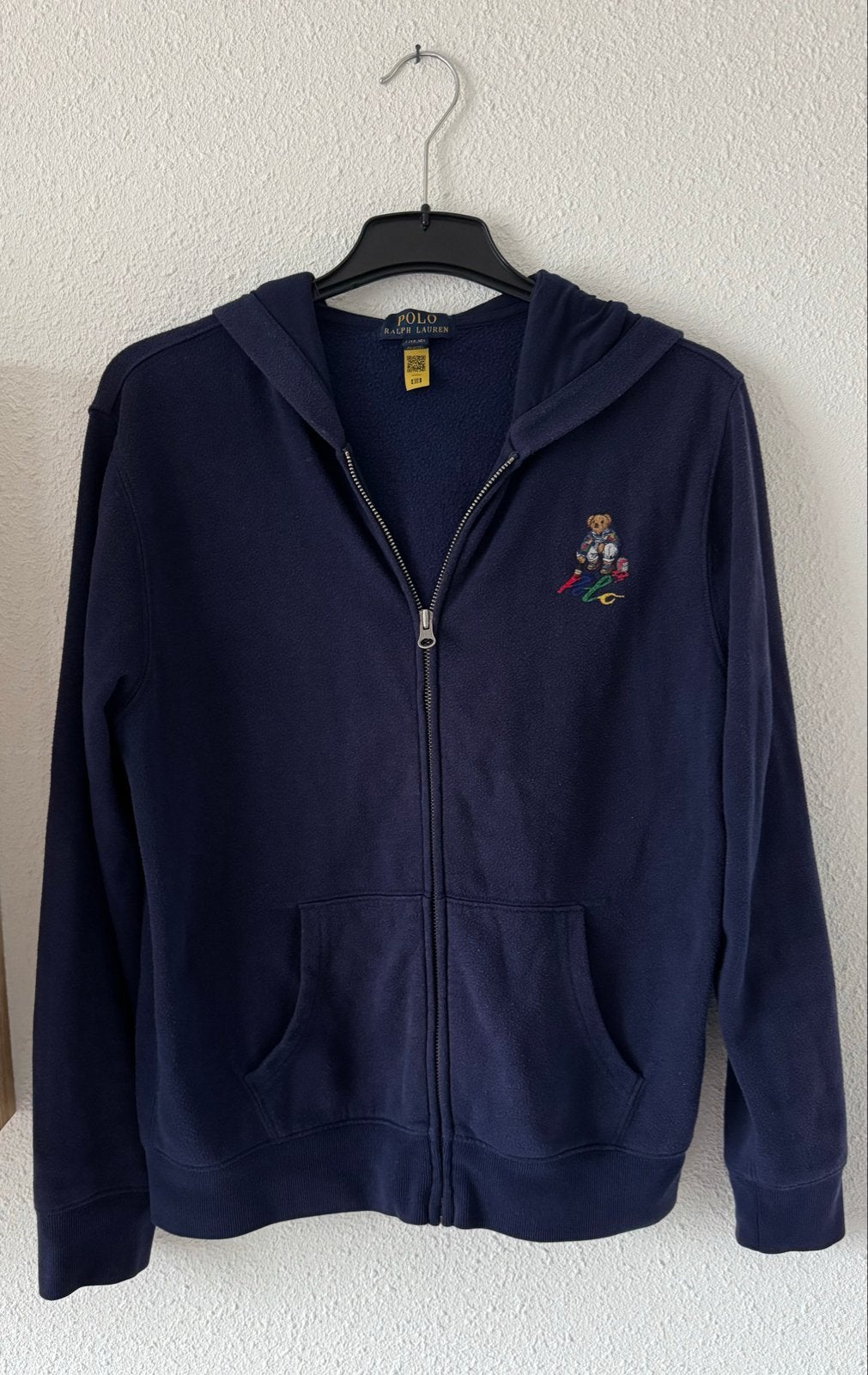 Polo Ralph Lauren vest met rits en logo - Donkerblauw, Ophalen of Verzenden, Gebruikt, Jongen of Meisje, Trui of Vest