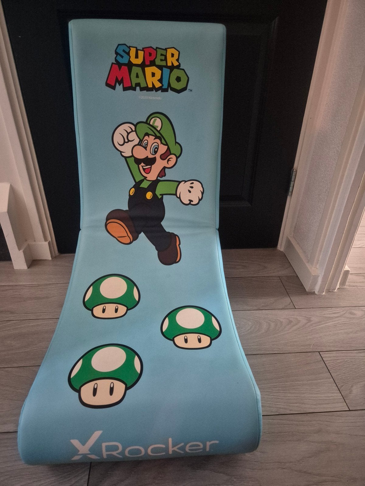 X-Rocker Super Mario Luigi Gaming Stoel blauw, Ophalen of Verzenden, Gebruikt, Inklapbaar
