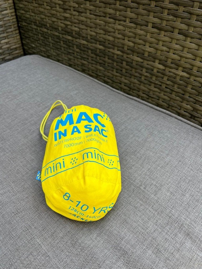 Regenjas kind Mini Mac in a sac - 122-128, Ophalen, Zo goed als nieuw, Jongen of Meisje, Jas