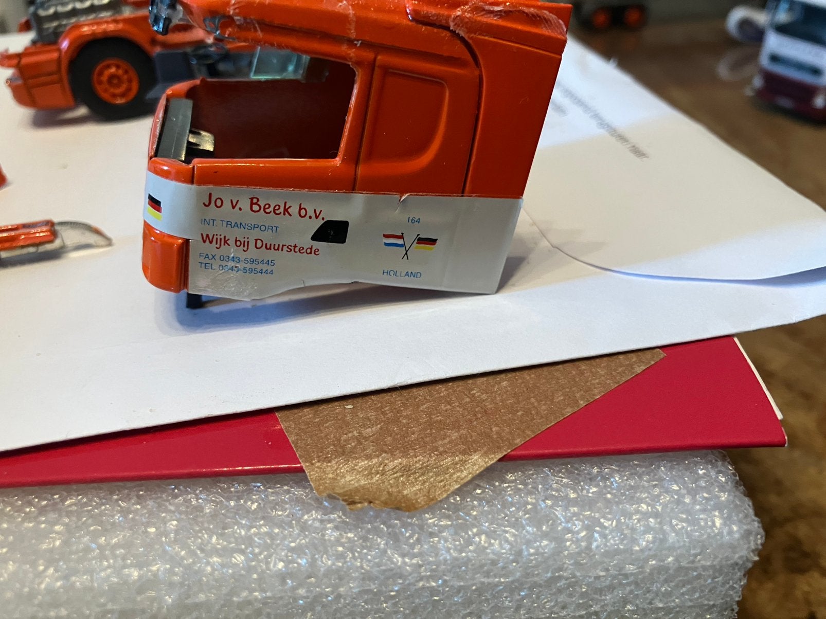 SCHADE TEKNO. SCANIA. 124L 340 TREKKER met Oplegger / Kraan, Ophalen of Verzenden, Zo goed als nieuw, Bus of Vrachtwagen, Tekno