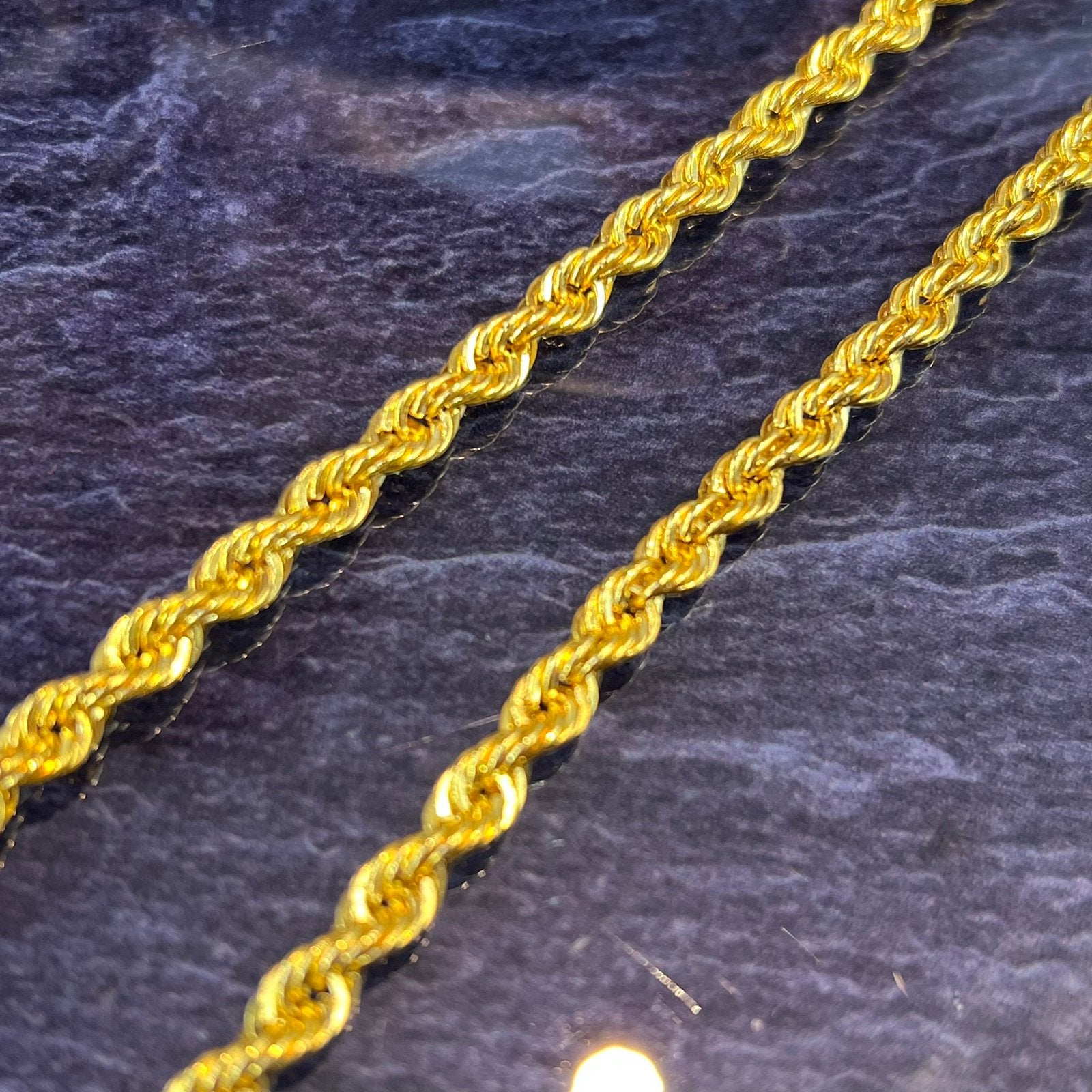 Gouden rope chain ketting 14 karaat goud, Sieraden, Tassen en Uiterlijk, Kettingen, Ophalen of Verzenden, Zo goed als nieuw, Goud