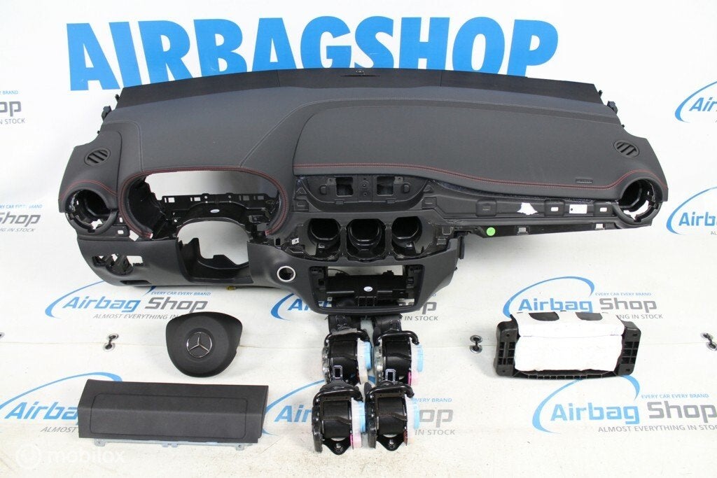 Airbag set - Dashboard grijs/rood stiksel MB B w246 AMG