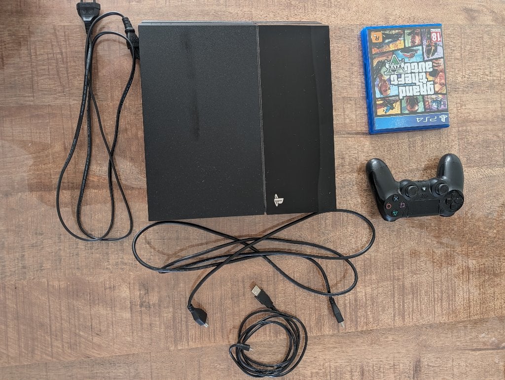 Sony PlayStation 4 (PS4), controller en Grand Theft Auto V, Ophalen of Verzenden, Zo goed als nieuw, Met 1 controller, Original