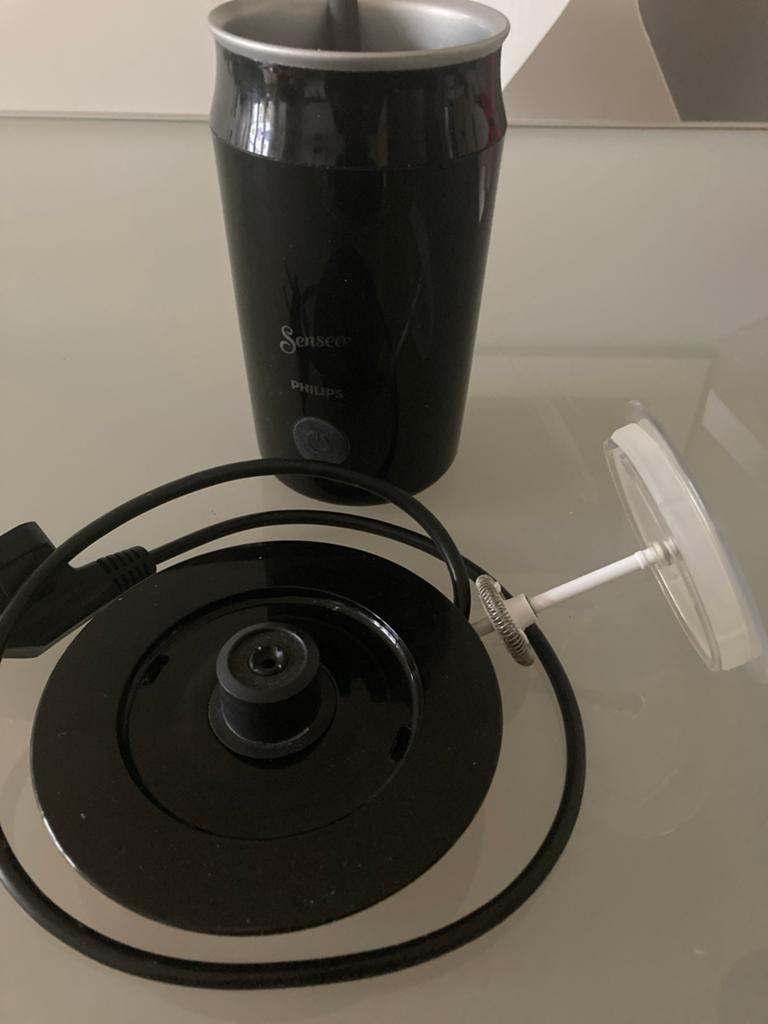 Philips Senseo Melkopschuimer - Zwart, Ophalen of Verzenden, Gebruikt, Elektrische melkopschuimer