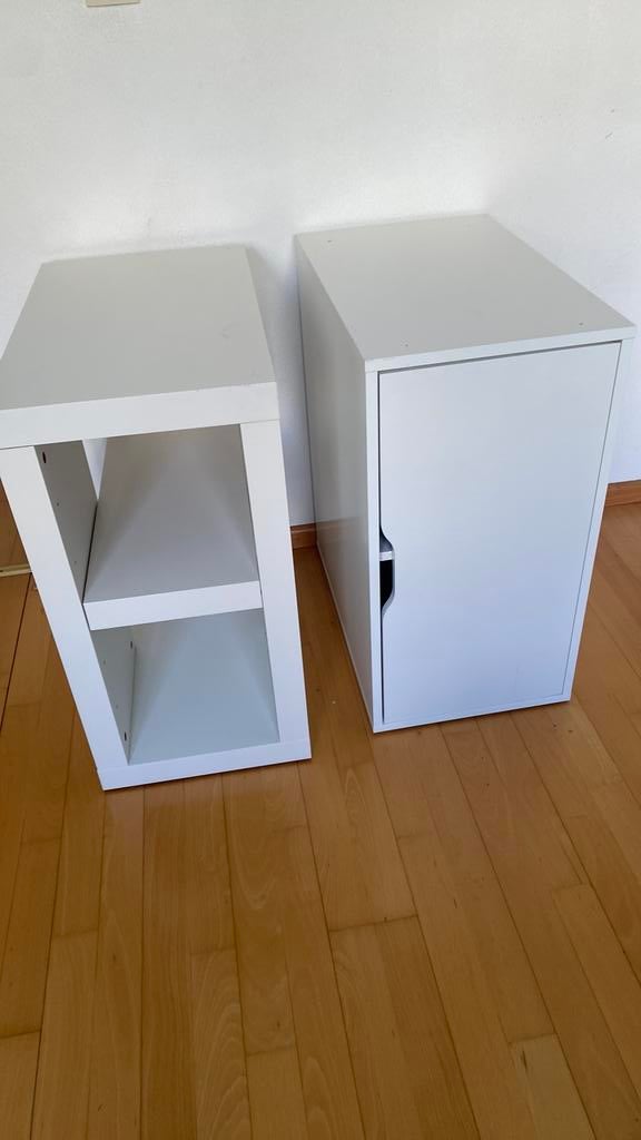 2 witte ikea kastjes, 1x Vika Annefors en 1x Vika Alex, Ophalen of Verzenden, Zo goed als nieuw, Minder dan 45 cm
