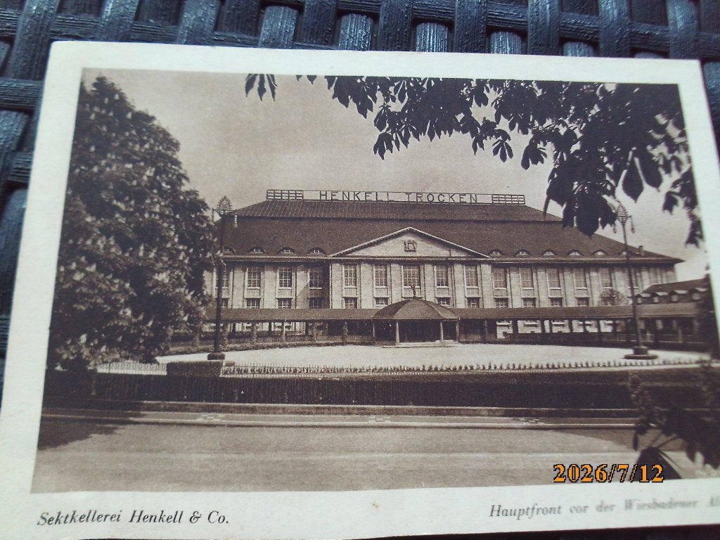 Wiesbaden Duitsland Biebrich Rhein Henkellsfeld 1914 Henkell, Ophalen of Verzenden, Voor 1920, Ongelopen, Duitsland