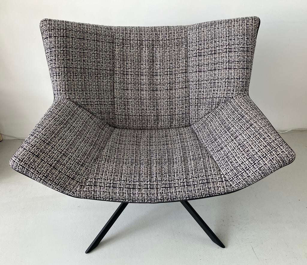Label Van den Berg fauteuil Gustav, Ophalen, Leer, 75 tot 100 cm, Zo goed als nieuw