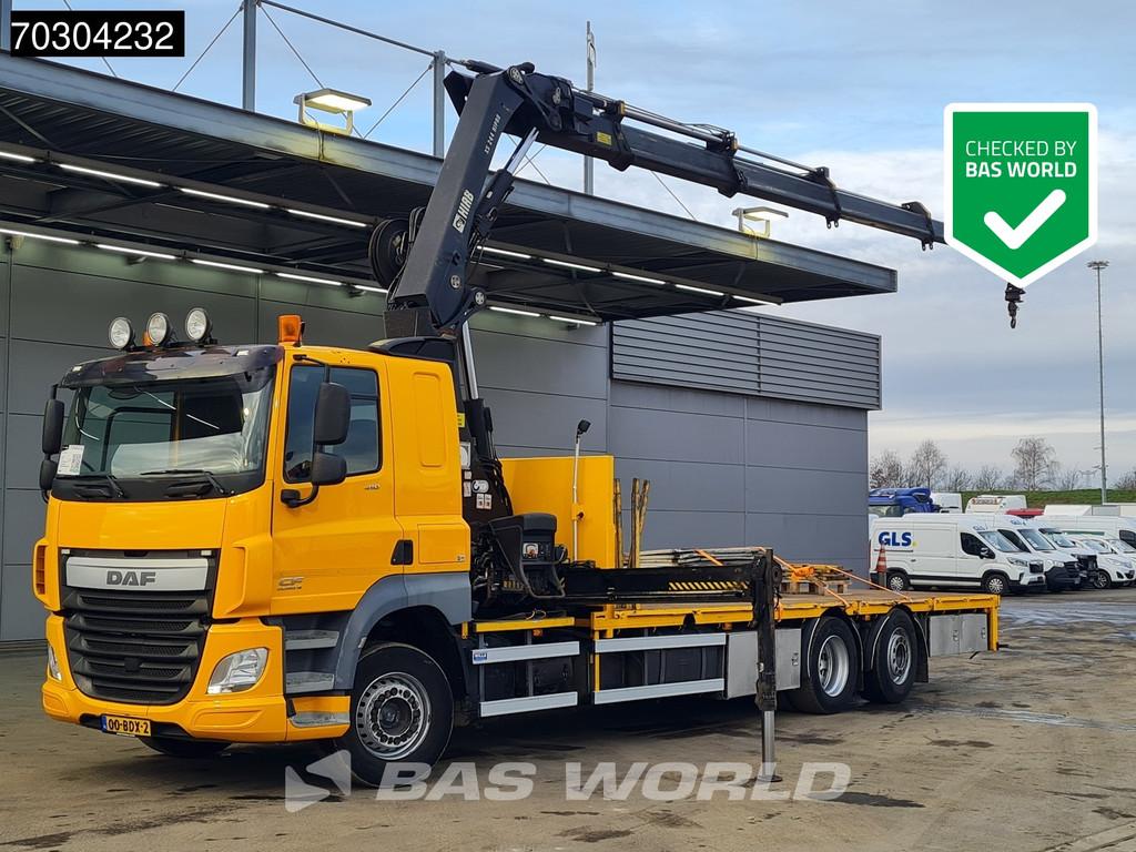 DAF CF CF 410 6X2 NL-Truck HIAB 244EP-4 HIPRO Crane Kran Lif, Auto's, Automaat, Stof, Euro 6, Overige kleuren
